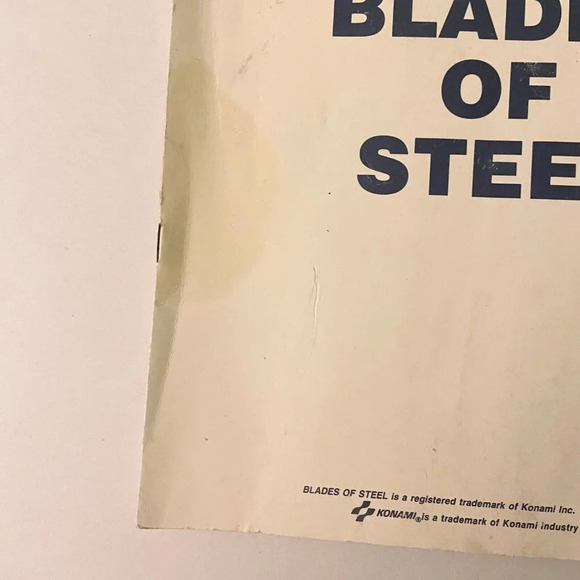 Vintage 1987 Blades  of Steel Konami Instruction Arcade Game Manual - Picture 3 of 12